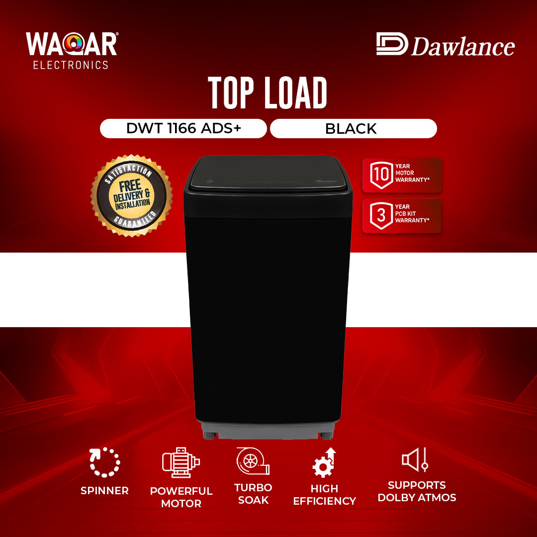 DAWLANCE WASHING MACHINE TOP LOAD AWM DWT 1166 ADS+