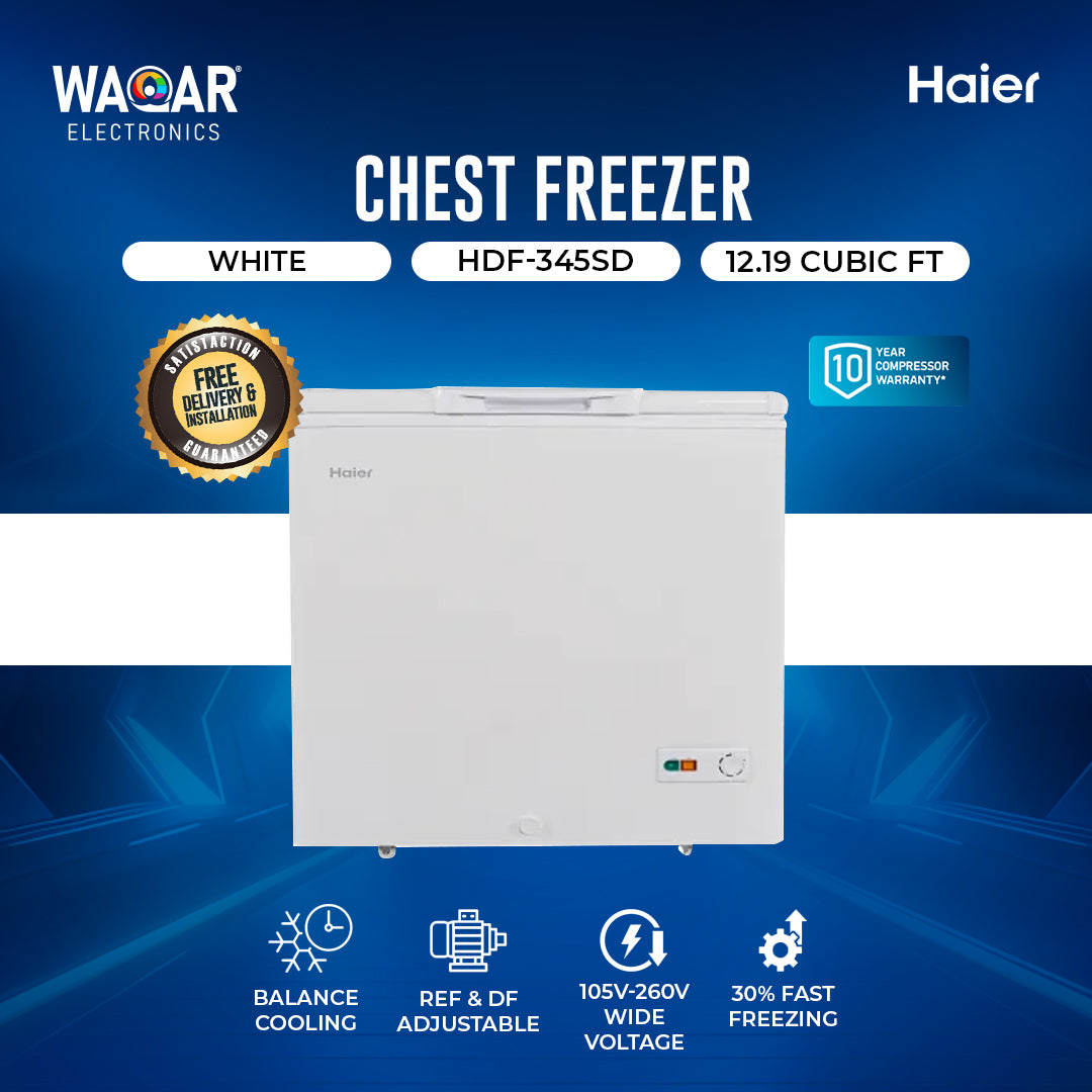HAIER CHEST FREEZER HDF 345SD 12.19 CFT