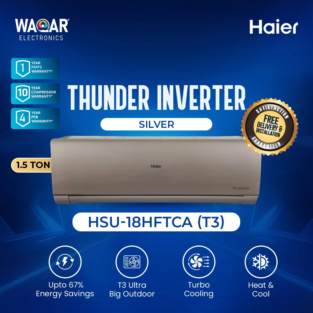 Haier Thunder DC T3 compressor Inverter 1.5-Ton AC HSU-18HFTCA