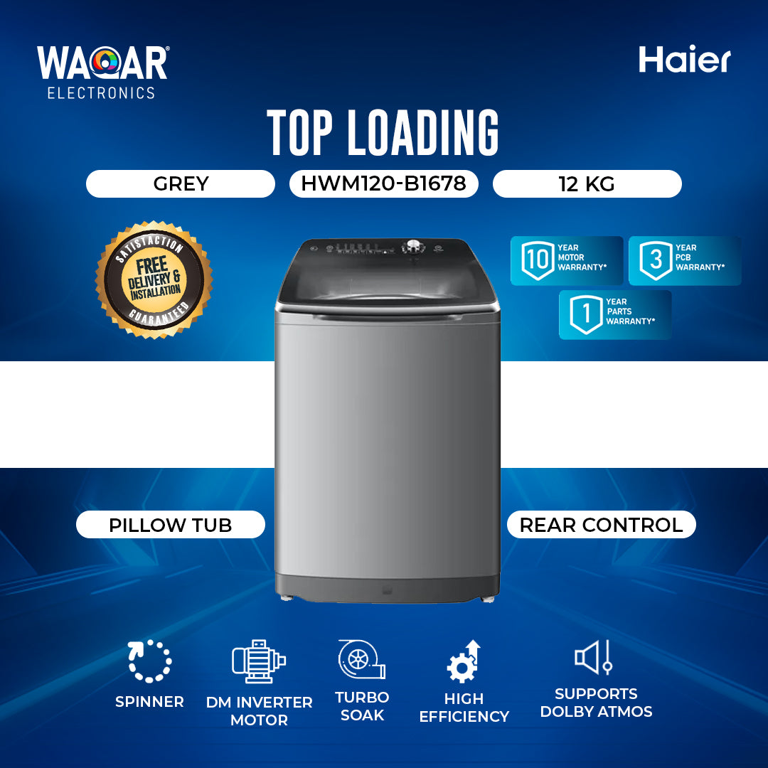 HAIER WASHING MACHINE TOP LOADING HWM 120 B1678