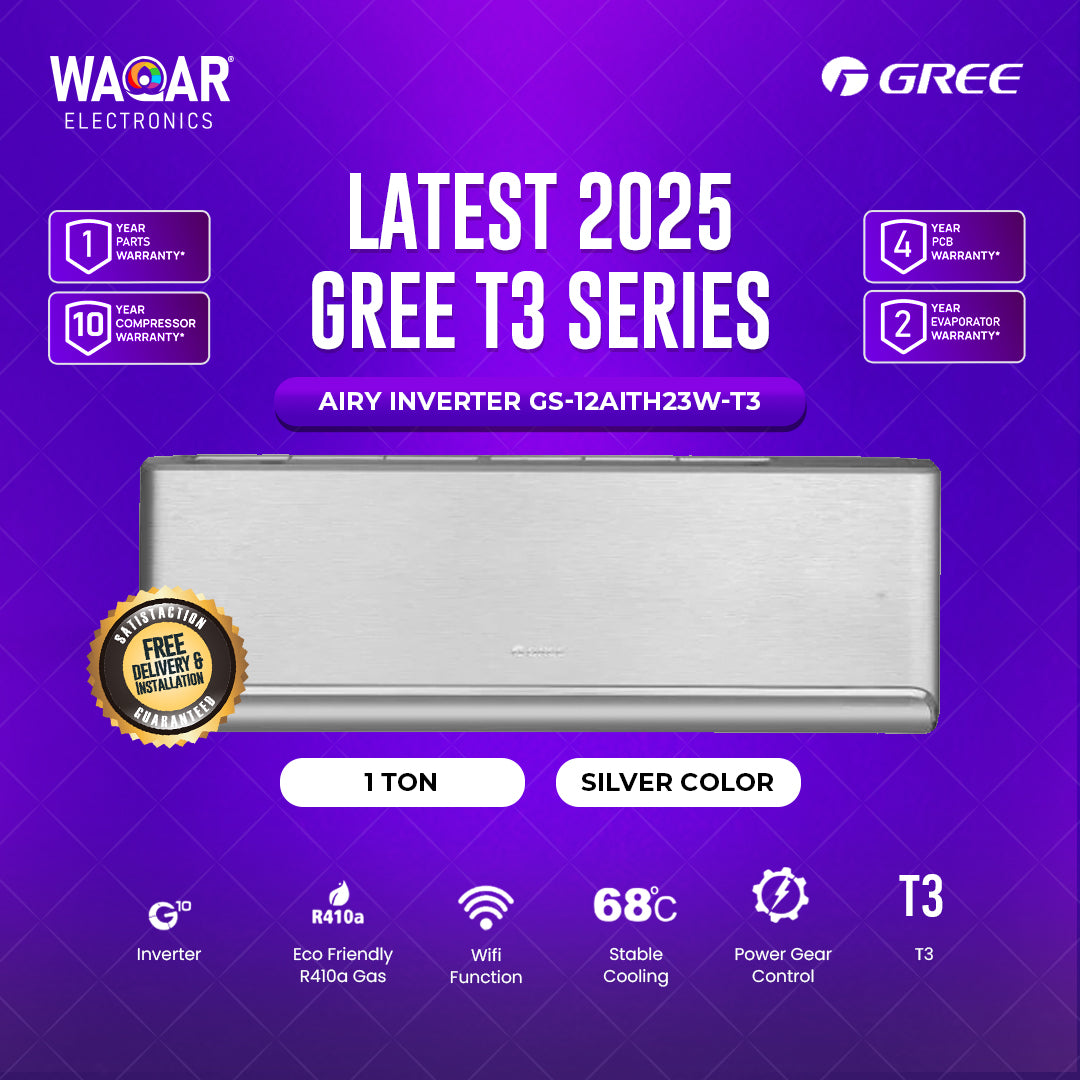 GREE T3 SERIES AIRY INVERTER GS 12AITH23W-T3 LATEST 2025 1 TON