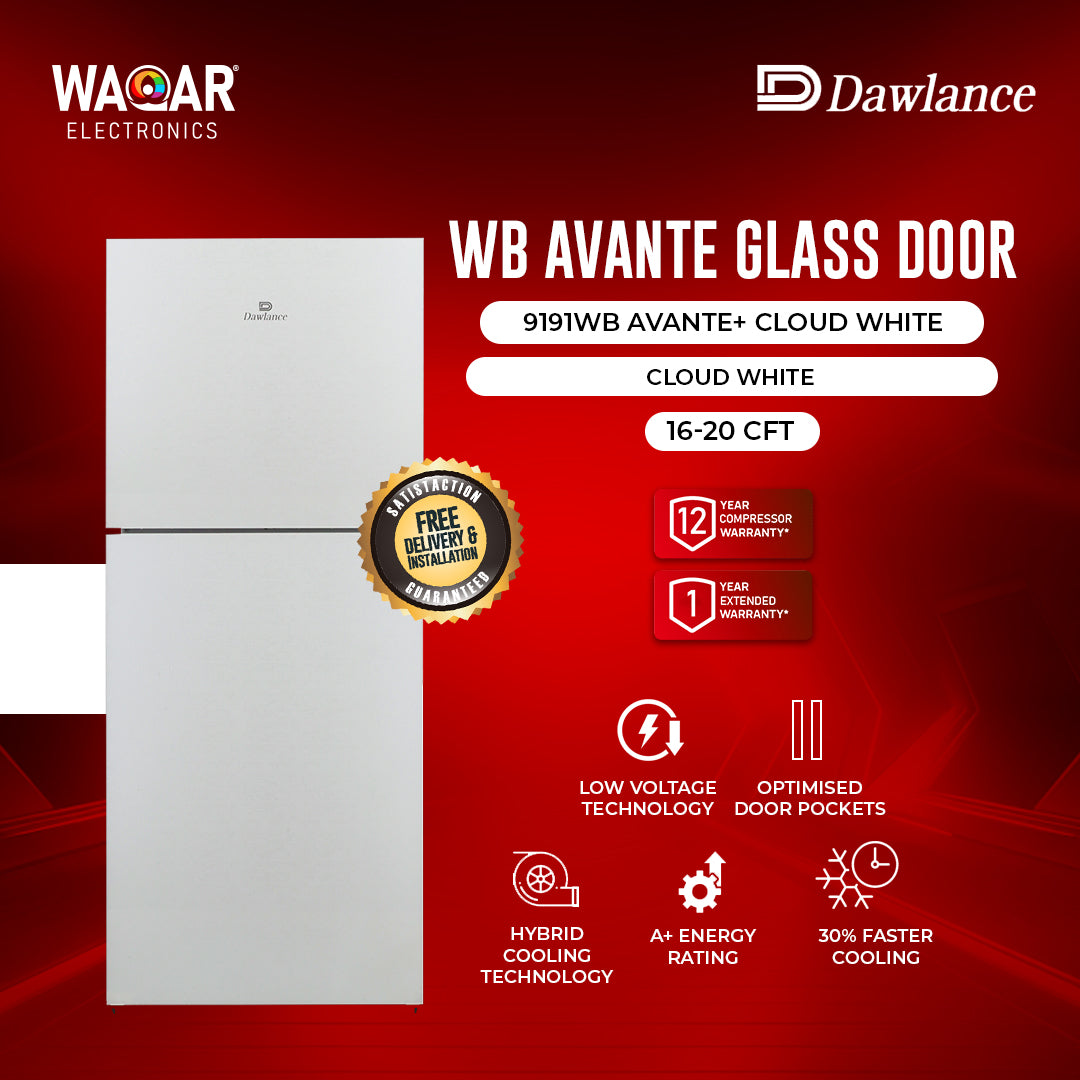 DAWLANCE REFRIGERATOR 9191 WB AVANTE+CLOUDE WHITE 16.20 CFT