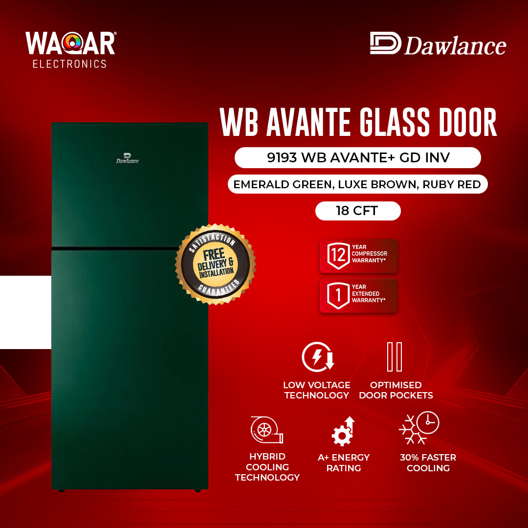 DAWLANCE REFRIGERATOR 9193 WB AVANTE+GD INV 18 CFT