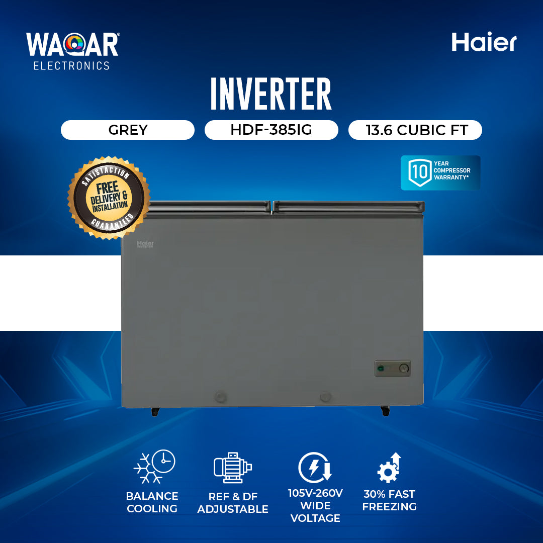HAIER FREEZER INVERTER HDF 385IG 13.6 CFT
