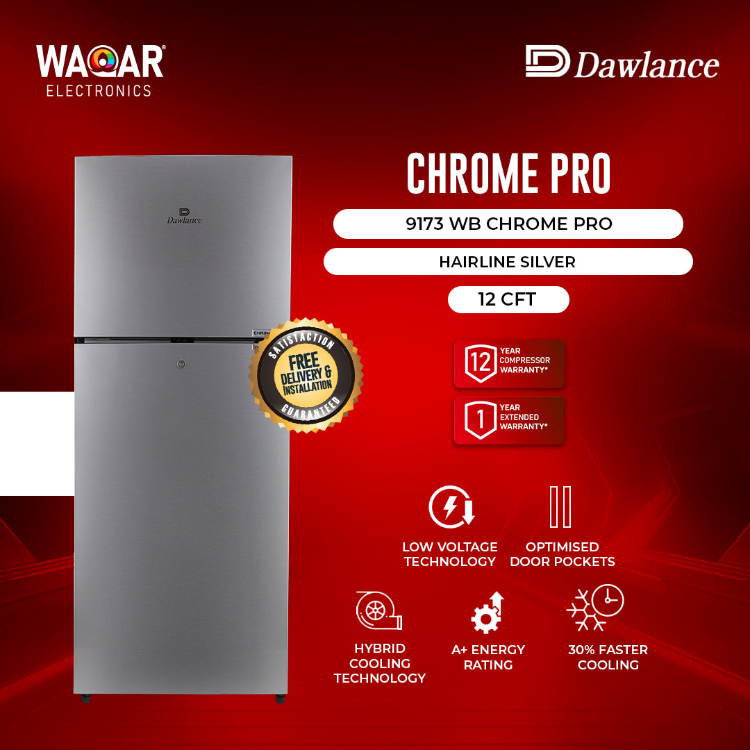 Dawlance Rwp DAWLANCE REFRIGERATOR 9173 WB CHROME PRO 12 CFT – Waqar Electronics