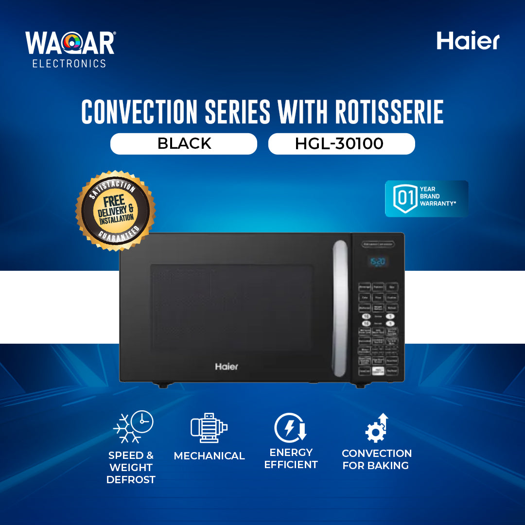 HAIER MICROWAVE CONVECTION SERIES WITH ROTISSERIE HGL 30100