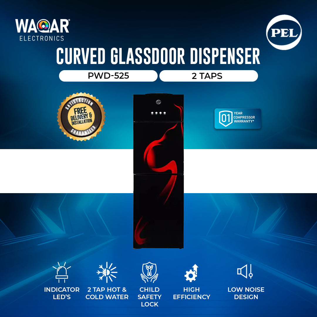 PEL CURVED GLASS DOOR DISPENSER PWD 525