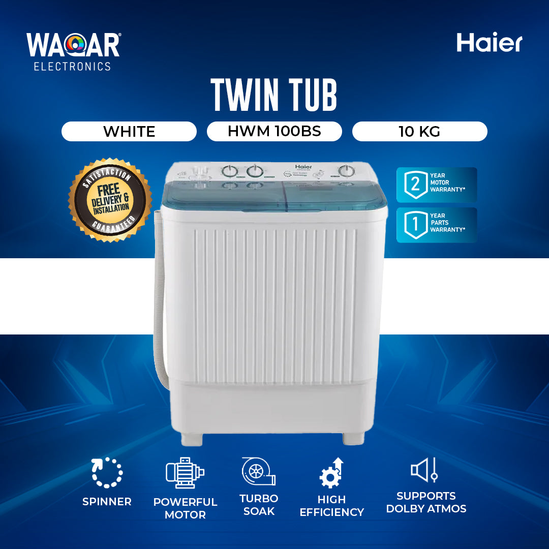 Haier Twin Tub Washing Machine HWM 100 BS