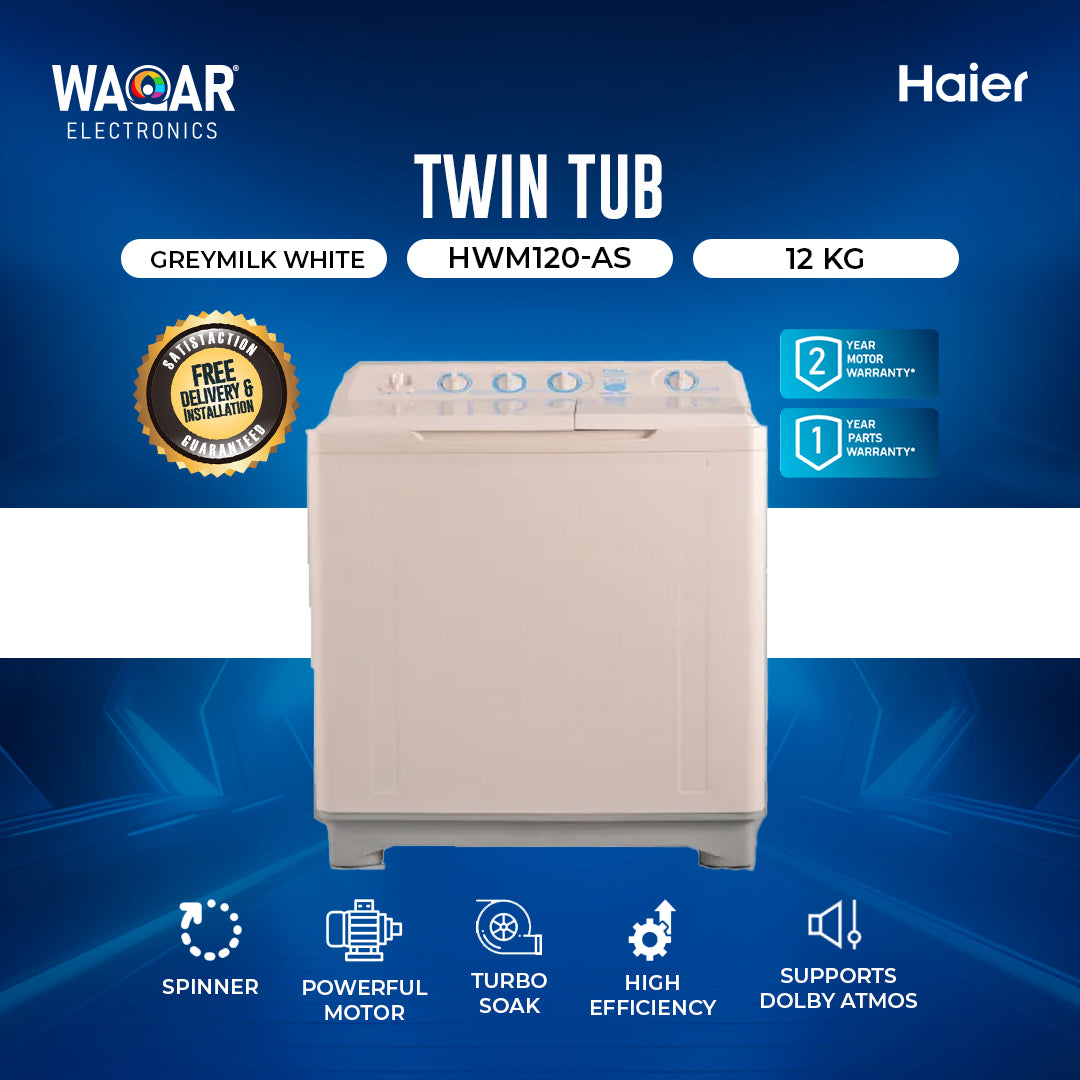 HAIER TWIN TUB WASHING MACHINE HWM 120 AS